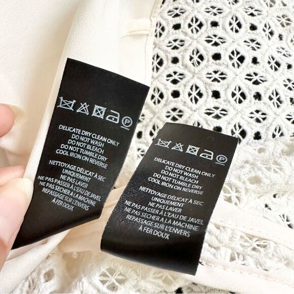 Needle & Thread Eyelet Knee Length Dress in Ivory Size 4 - Picture 9 of 9